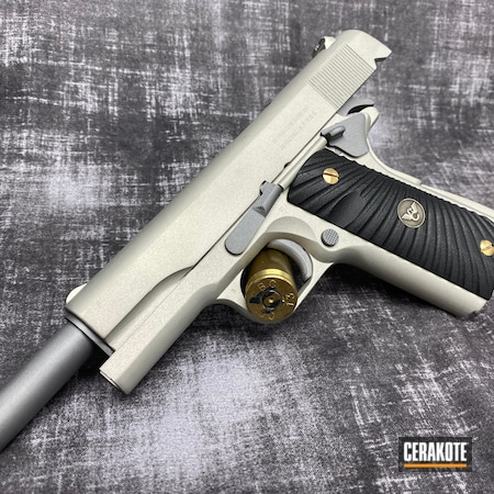 Powder Coating: 1911A1,S.H.O.T,Crushed Silver H-255,Remington,Tungsten H-237