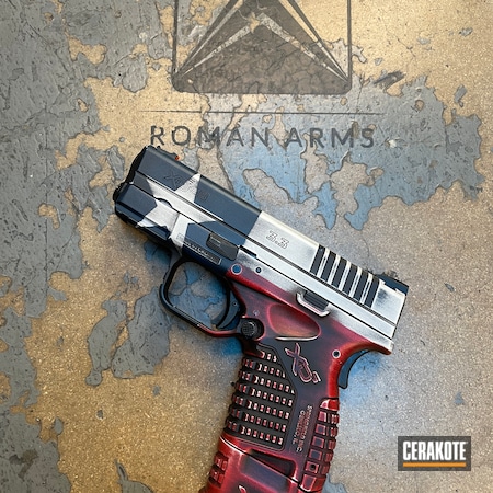 Powder Coating: 9mm,Bright White H-140,Springfield XDS,XDS,Texas Flag,Distressed Texas Flag,S.H.O.T,Springfield XDS 3.3,Springfield Armory,Graphite Black H-146,NRA Blue H-171,Handguns,Pistol,USMC Red H-167,Springfield XDS-9,Texas,Subcompact