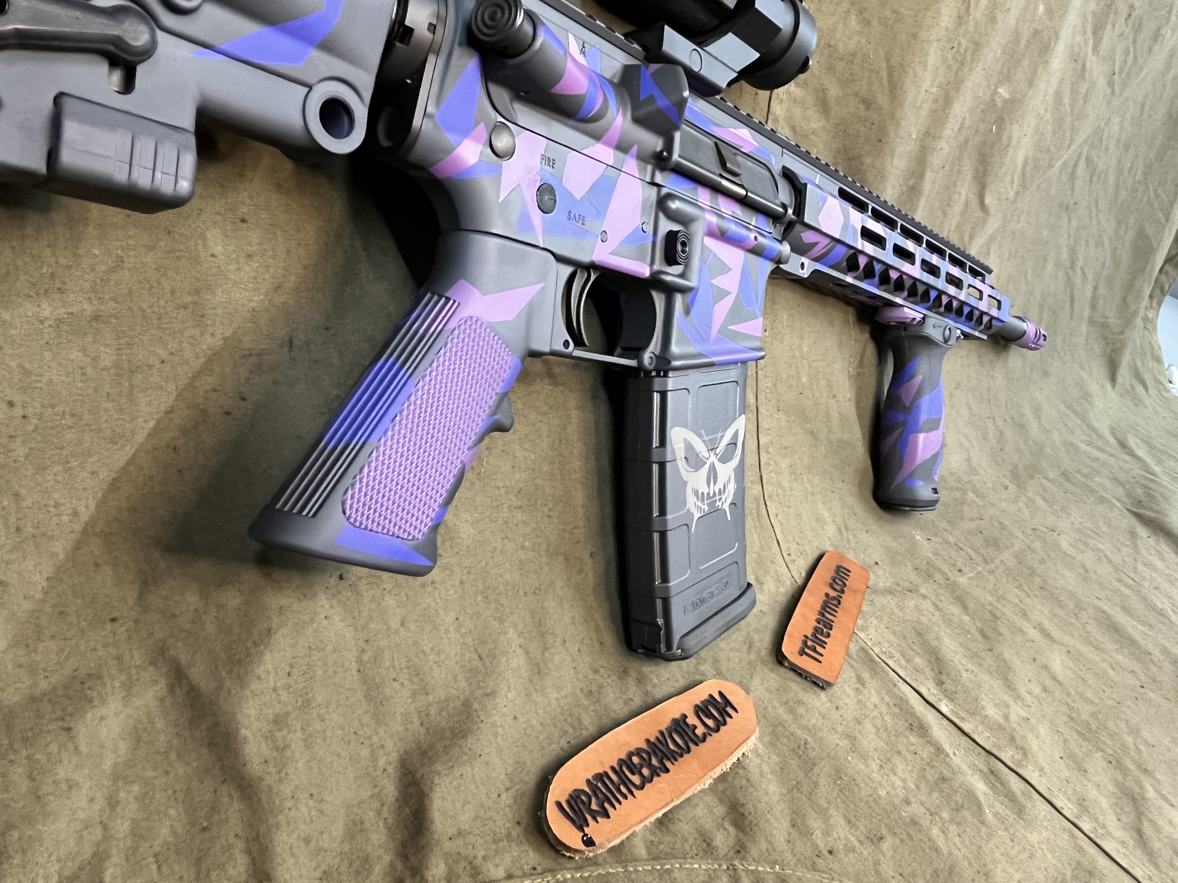 Splinter Camo AR Cerakoted using Wild Purple, Crushed Orchid and Sniper ...