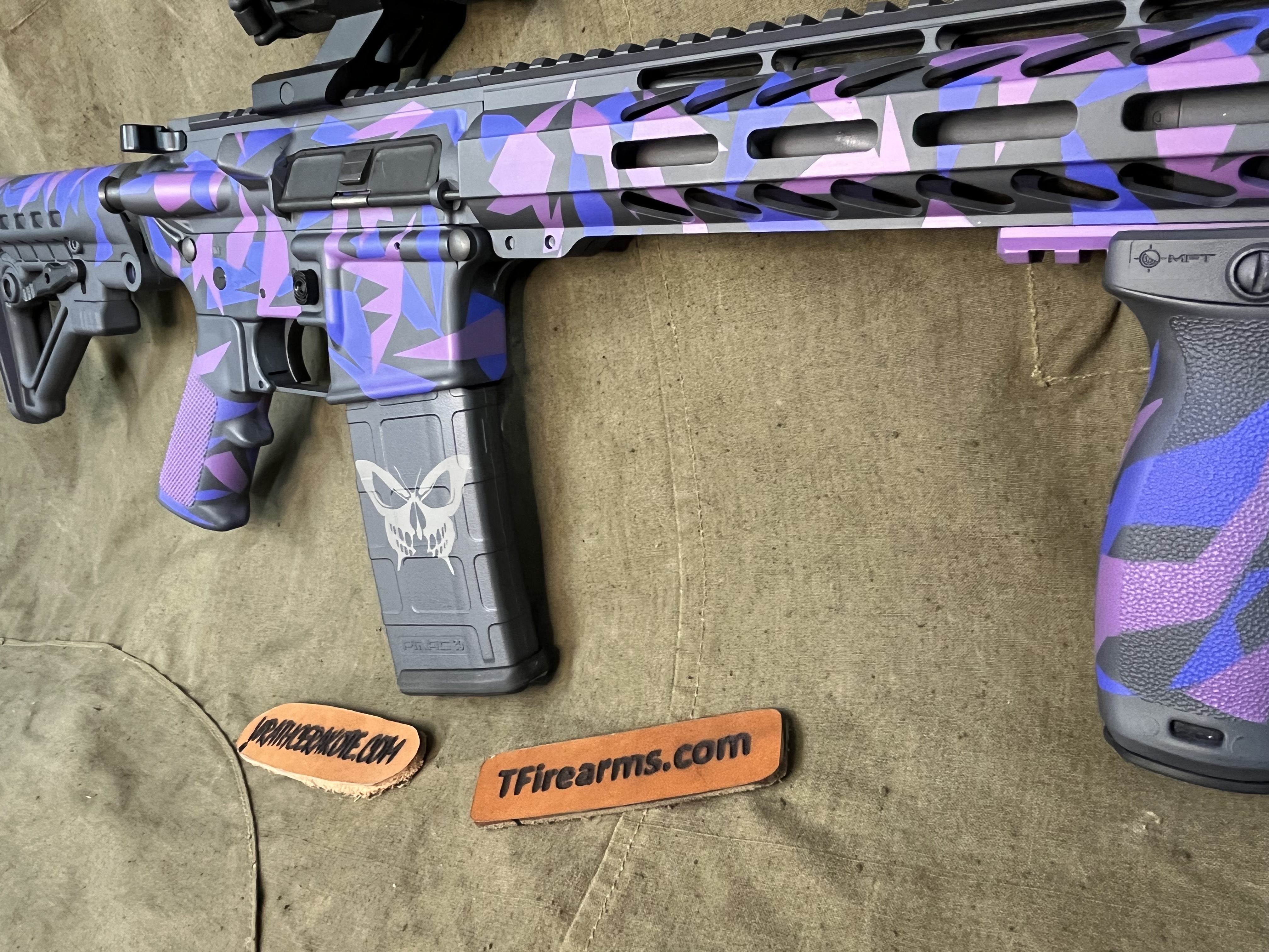 Splinter Camo AR Cerakoted using Wild Purple, Crushed Orchid and Sniper ...