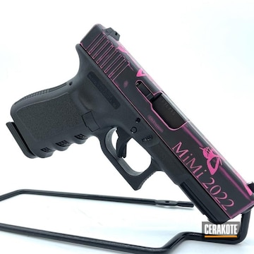 Distressed Glock Cerakoted Using Prison Pink And Blackout