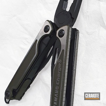 Leatherman Cerakoted Using Armor Black And O.d. Green