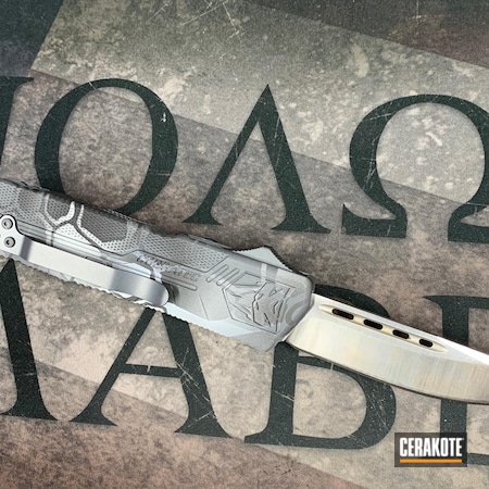 Powder Coating: Custom Knives,Graphite Black H-146,Typhon Kryptek,Stone Grey H-262,OTF Knife,S.H.O.T,Dragon Scale Camo,BATTLESHIP GREY H-213,Kryptek