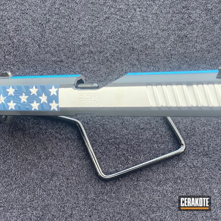 Powder Coating: 9mm,KEL-TEC® NAVY BLUE H-127,Bright White H-140,Graphite Black H-146,Thin Blue Line Flag,S.H.O.T,Walther,American Flag,ppq,Sea Blue H-172