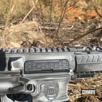 Distressed Ar Cerakoted Using Stormtrooper White And Graphite Black