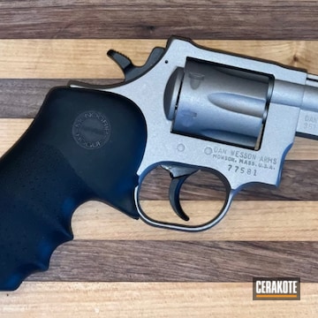 Dan Wesson Revolver Cerakoted Using Titanium, Graphite Black And Micro Slick Dry Film Lubricant Coating (oven Cure)