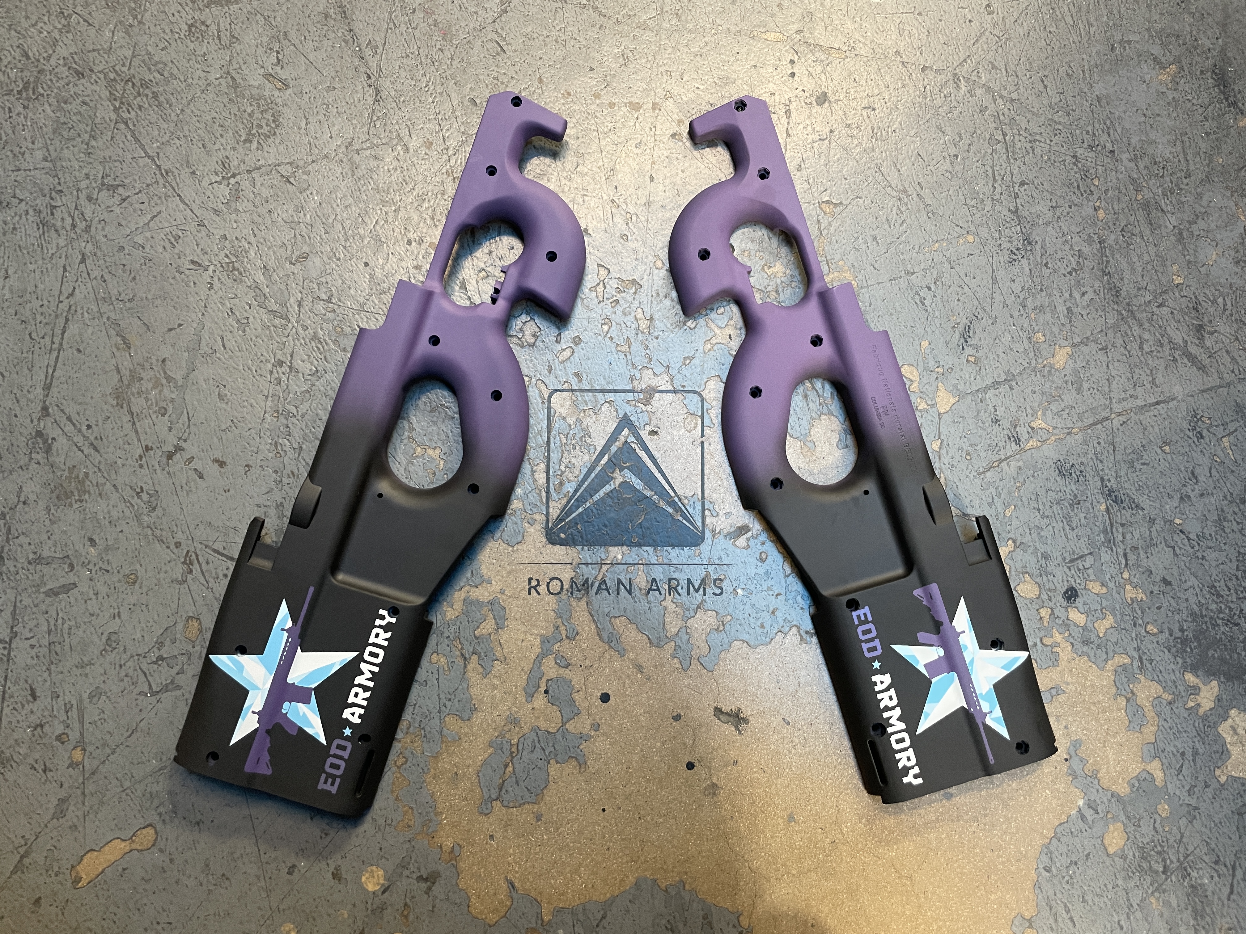 Blue Raspberry Cerakote FN PS90 Cerakoted using Blue Raspberry, Bright White and Graphite Black ...