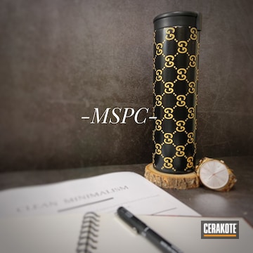 Thermos Cerakoted Using Graphite Black And Gold