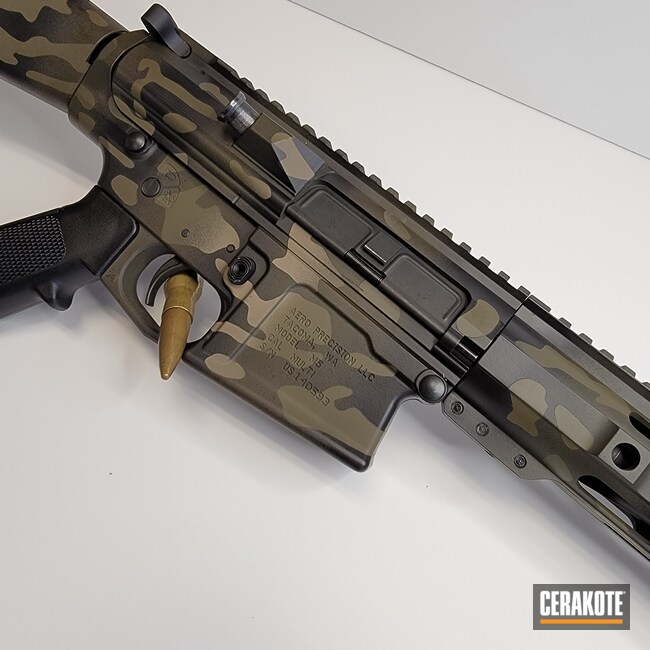 Custom Camo AR Cerakoted using Armor Black, Magpul® O.D. Green and Flat ...