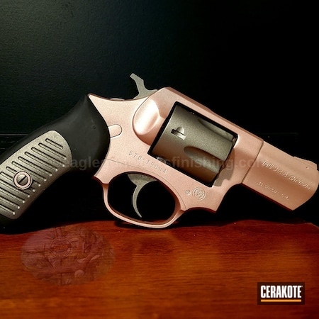 Powder Coating: ROSE GOLD H-327,S.H.O.T,EDC,Revolver,SP101,Gun Metal Grey H-219,38 Special,Ruger