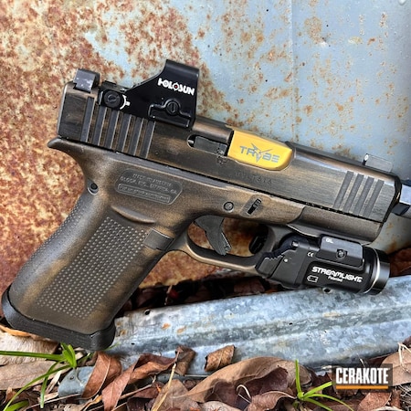 Powder Coating: 9mm,Graphite Black H-146,Distressed,MOS,Glock 43X,Burnt Bronze H-148,Distressed Glock