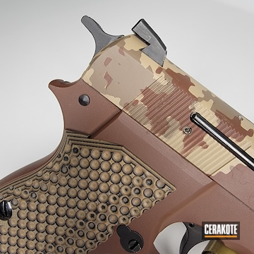 Digital Camo Browning Cerakoted Using Multicam® Dark Brown, Desert Sand And Fde