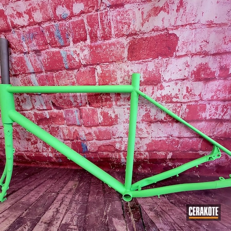 Powder Coating: Bike Frame,Green,Bicycle,Bicycle Frame,bike parts,PARAKEET GREEN H-331