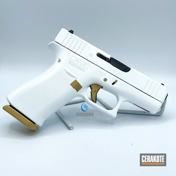 Glock 43x Cerakoted Using Stormtrooper White And Gold