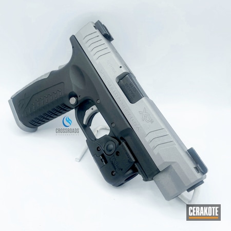Powder Coating: S.H.O.T,Crushed Silver H-255,Silver,Springfield XDM,Pistol Slide