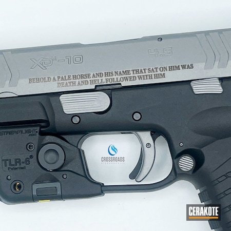 Powder Coating: S.H.O.T,Crushed Silver H-255,Silver,Springfield XDM,Pistol Slide