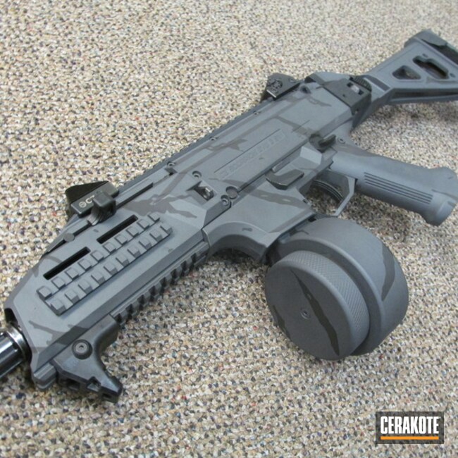 Cz Scorpion Cerakoted Using Armor Black And Sniper Grey