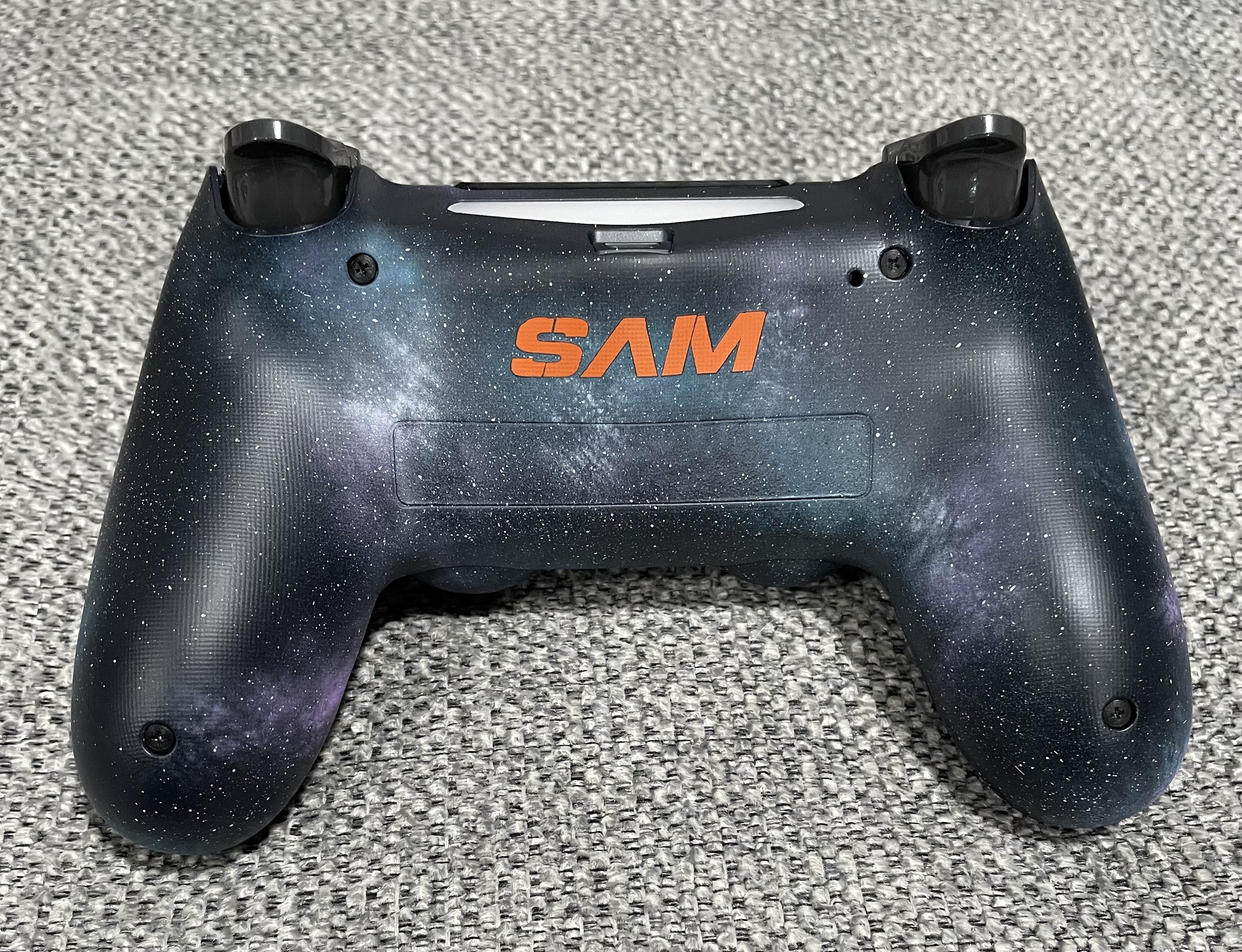 Blue Raspberry Cerakote Galaxy Themed PlayStation Controller Cerakoted using Hidden White ...