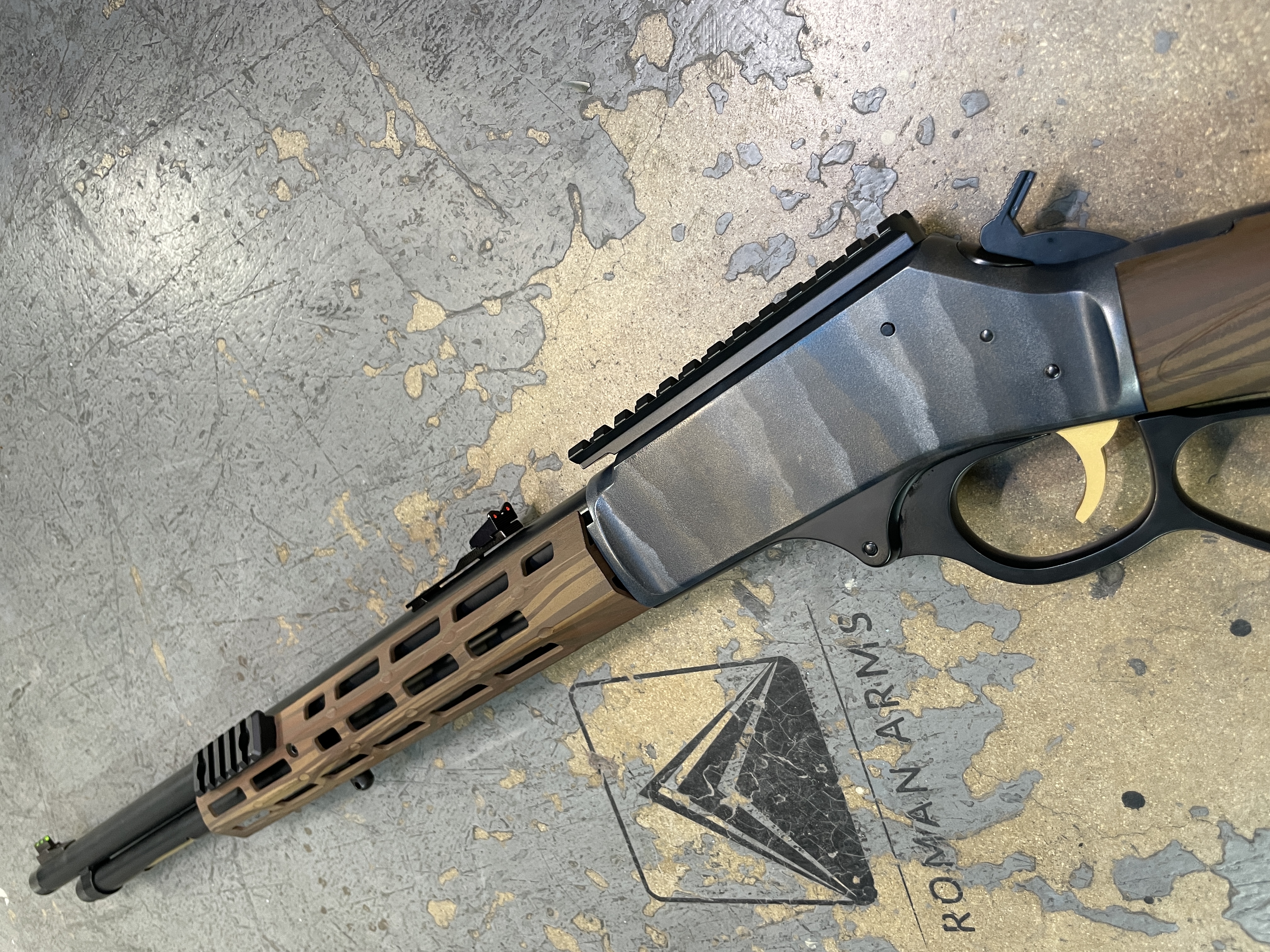 Lever Action Rifle Cerakoted using Midnight, Crushed Silver and ...