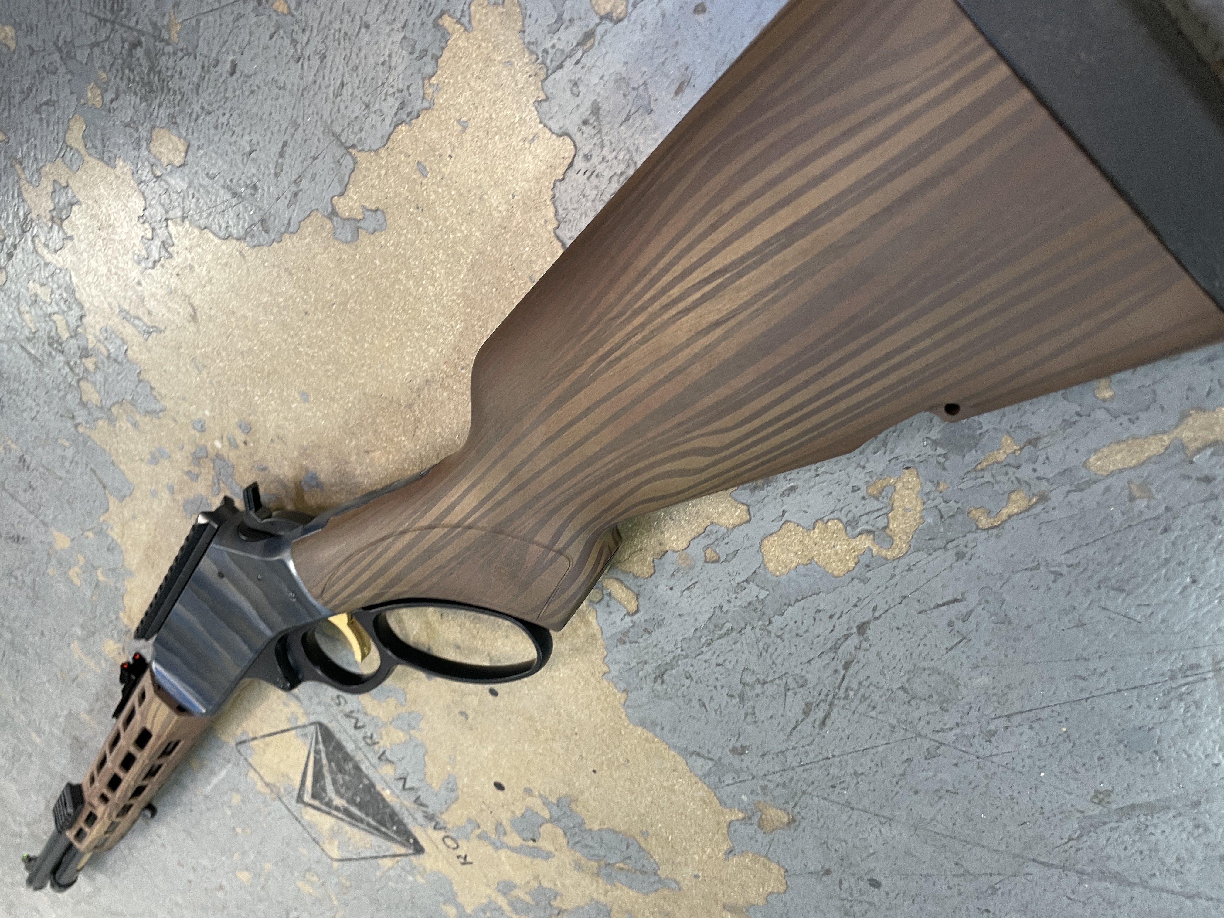 Lever Action Rifle Cerakoted using Midnight, Crushed Silver and ...