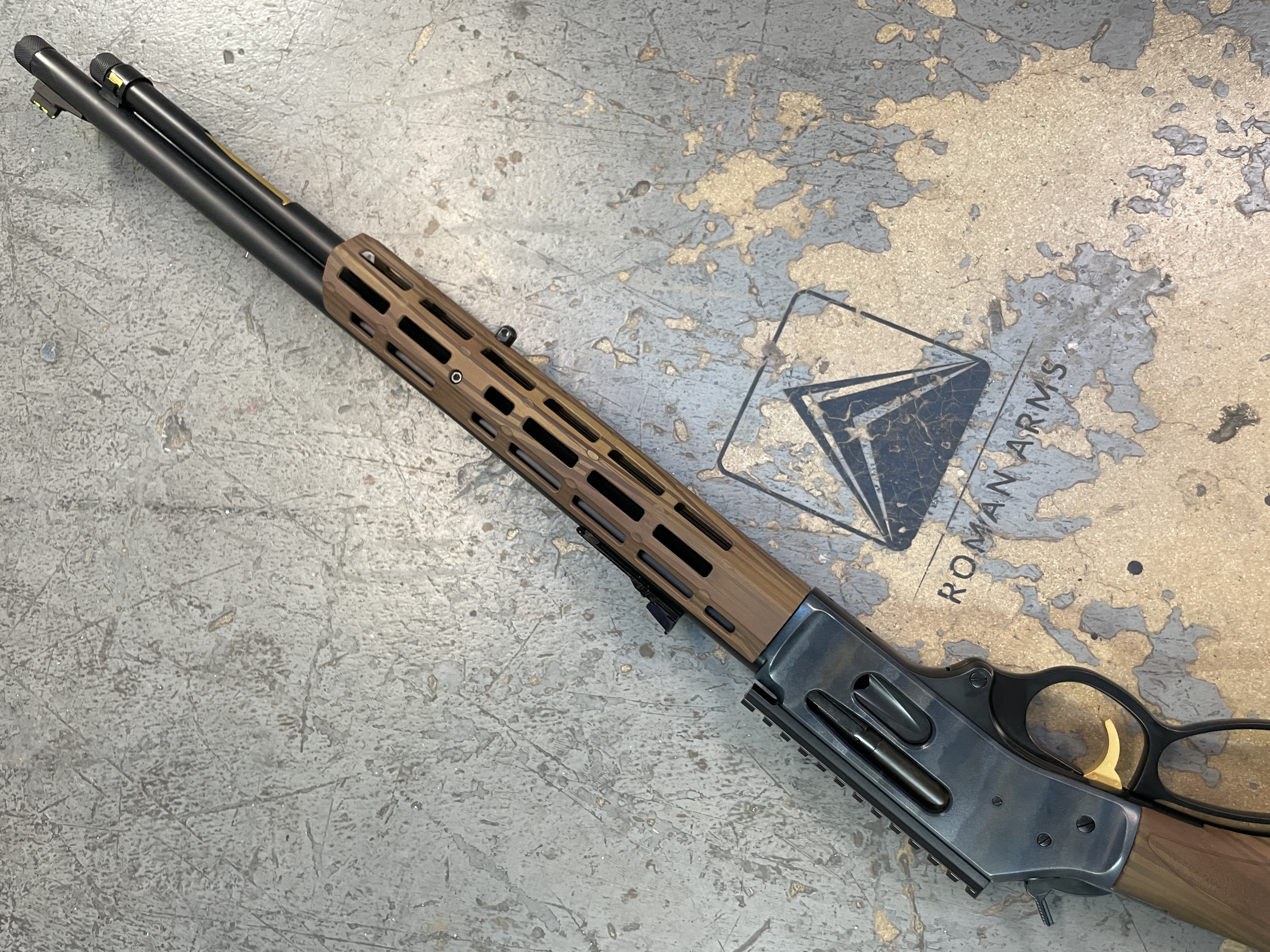 Lever Action Rifle Cerakoted using Midnight, Crushed Silver and ...