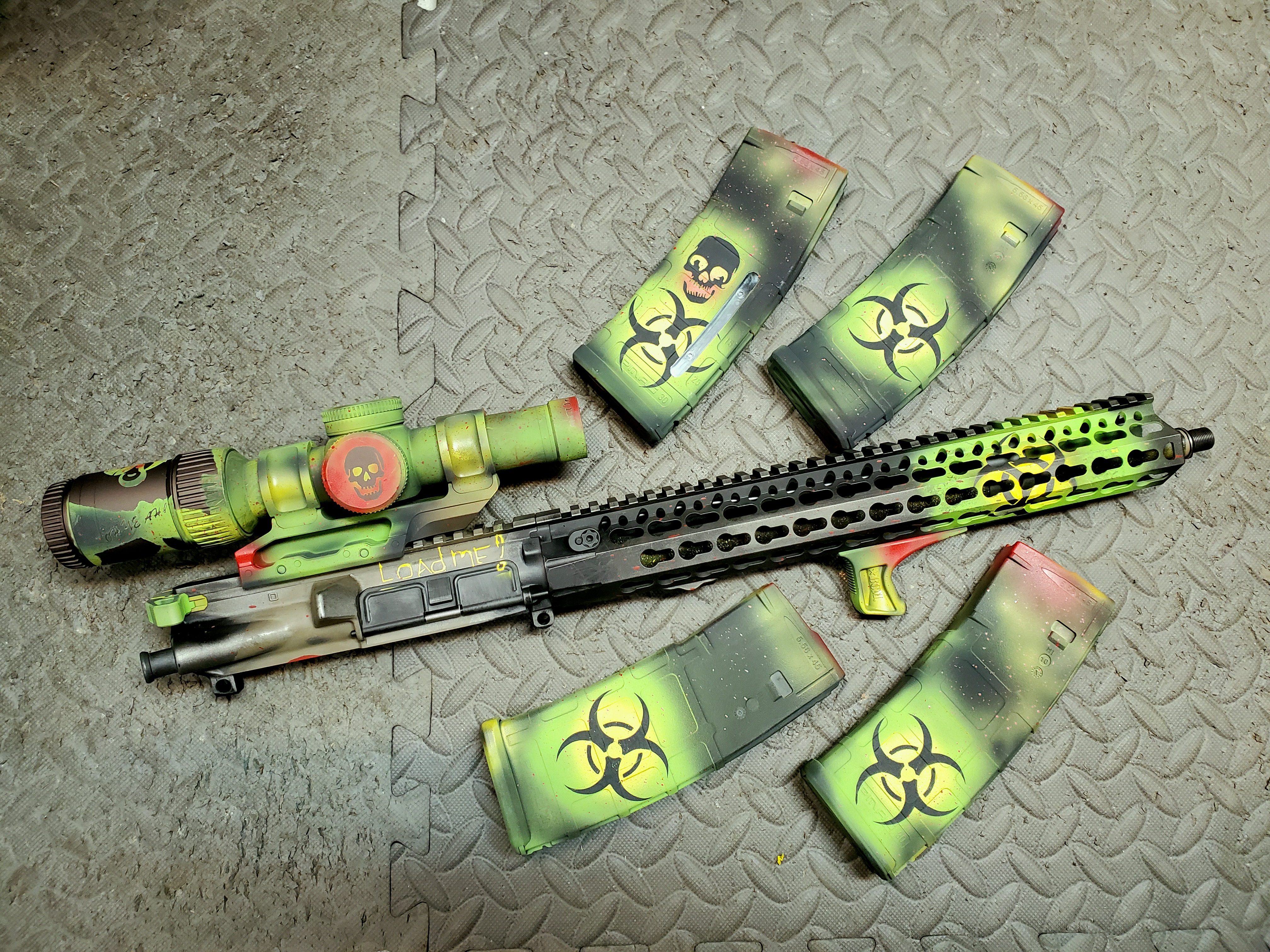 Zombie Apocalypse Themed AR Cerakoted using Zombie Green, Sig™ Dark ...