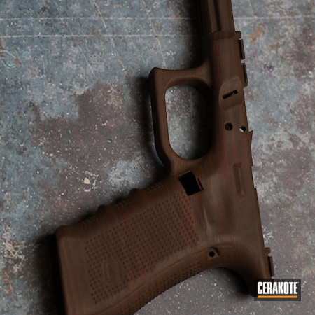 Powder Coating: BARRETT® BROWN H-269,Woodgrain,Crimson H-221,Glock,Chocolate Brown H-258,.40 S&W,S.H.O.T,Pistol,.40,Handgun,G22,Glock 22