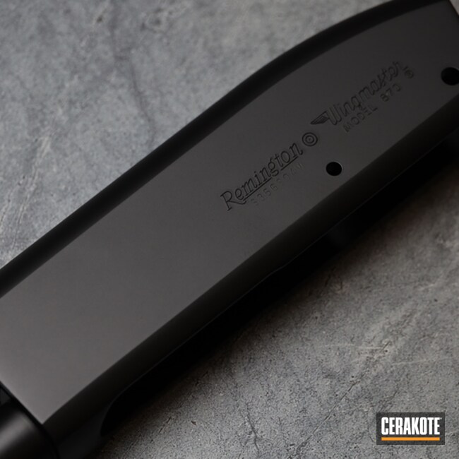 Remington 870 Chassis Cerakoted Using Graphite Black
