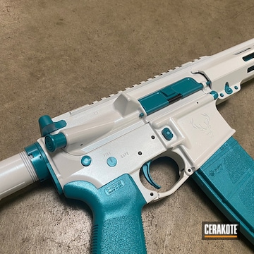 Ar Cerakoted Using Stormtrooper White, Cerakote Fx Typhoon And High Gloss Armor Clear