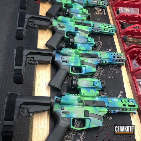 Powder Coating: 9mm,Honeycomb,S.H.O.T,MK17,Pistol,AR Pistol,CMMG,BATTLESHIP GREY H-213,Tactical Grey H-227,Green Mamba H-351