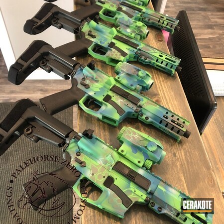 Powder Coating: 9mm,Honeycomb,S.H.O.T,MK17,Pistol,AR Pistol,CMMG,BATTLESHIP GREY H-213,Tactical Grey H-227,Green Mamba H-351