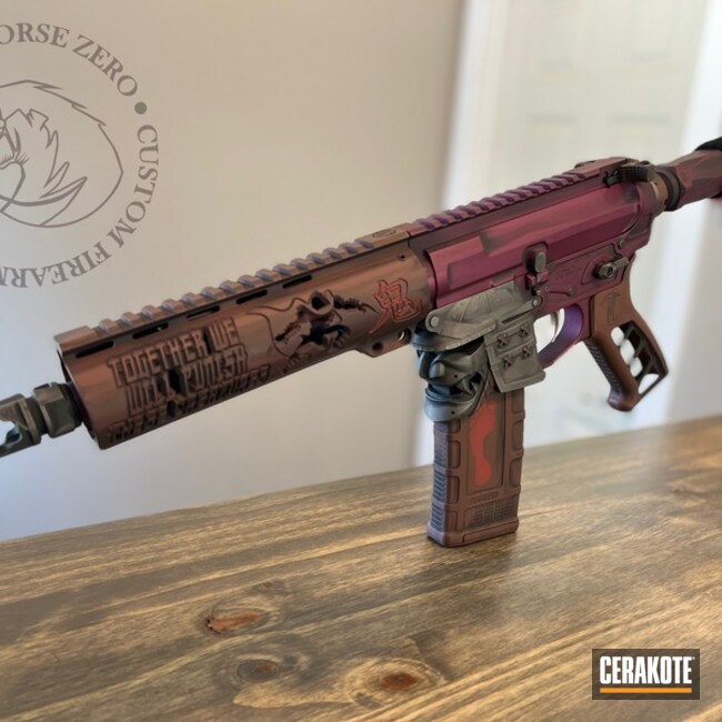 Ar Cerakoted Using Patriot Brown, Tactical Grey And Black Cherry