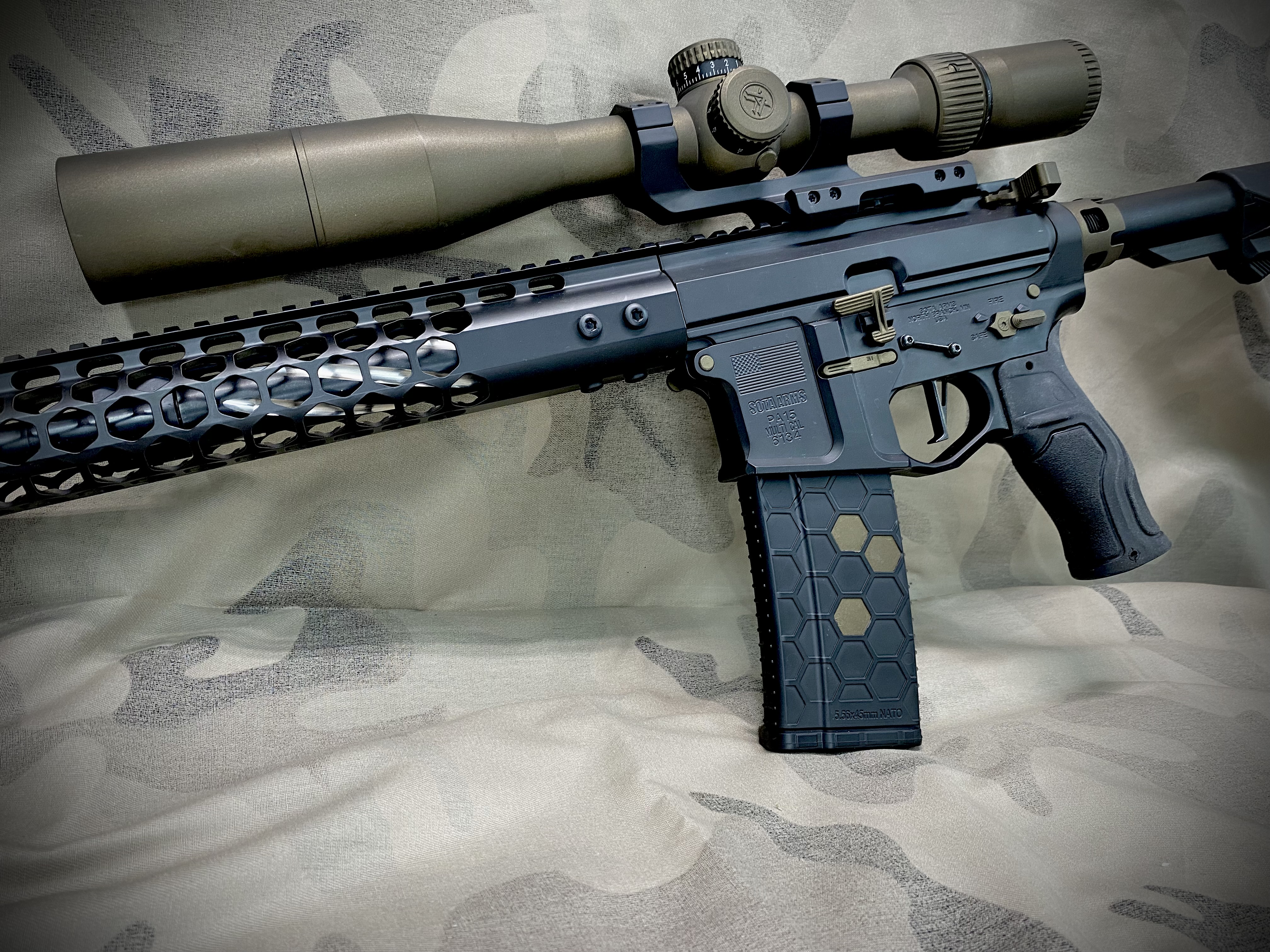 AR and Scope Cerakoted using Midnight Bronze and Graphite Black | Cerakote