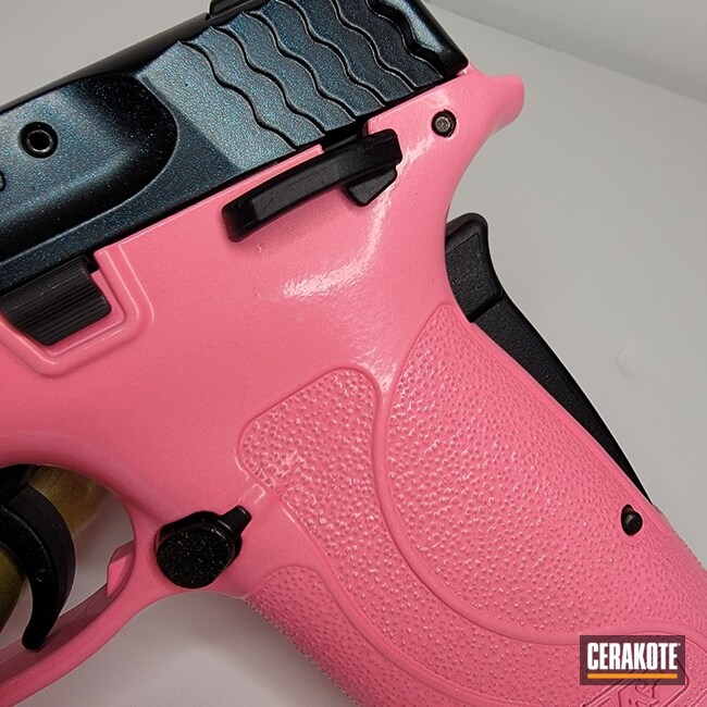 Smith & Wesson M&p Cerakoted Using Pink Sherbet, Cerakote Fx Riot And Cerakote Fx Typhoon