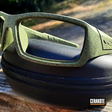Sunglasses Cerakoted Using Hunter Orange, Armor Black And Multicam® Bright Green