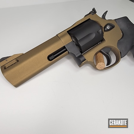 Powder Coating: .44 Magnum,Handguns,Pistol,Armor Black H-190,Taurus,Burnt Bronze H-148