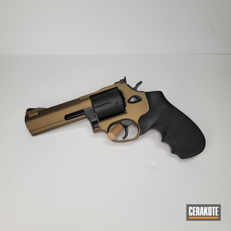 Powder Coating: .44 Magnum,Handguns,Pistol,Armor Black H-190,Taurus,Burnt Bronze H-148