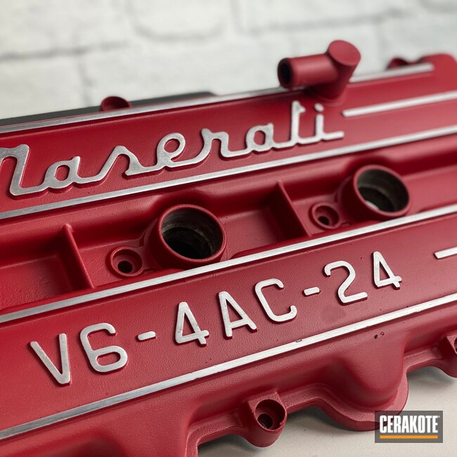Cerakoted: Valve Cover,RUBY RED H-306,Valve Covers,Automotive,High Temperature Coating,Manifold