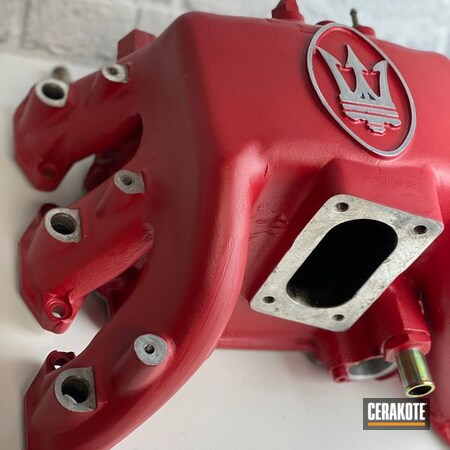Powder Coating: High Temperature Coating,Valve Cover,Manifold,RUBY RED H-306,Automotive,Valve Covers