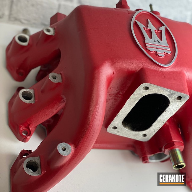 Cerakoted: Valve Cover,RUBY RED H-306,Valve Covers,Automotive,High Temperature Coating,Manifold