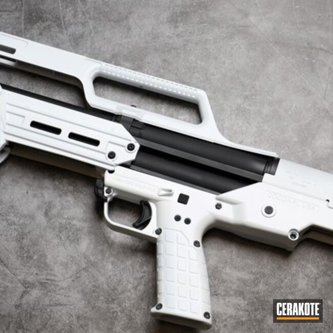 Keltec Tactical Shotgun Cerakoted Using Stormtrooper White And Graphite Black
