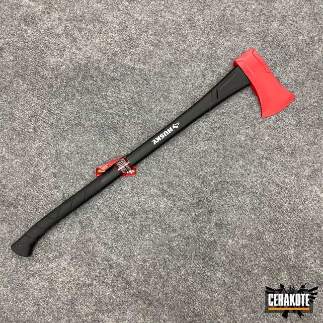 Axe Cerakoted Using Firehouse Red