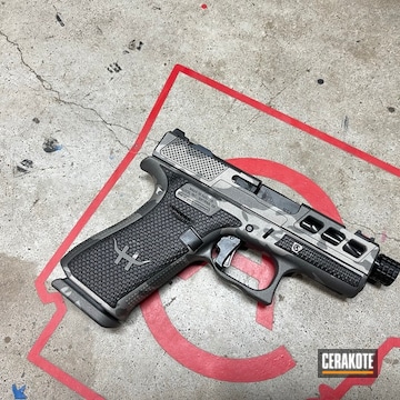 Custom Camo Glock 43x Cerakoted Using Titanium And Tungsten