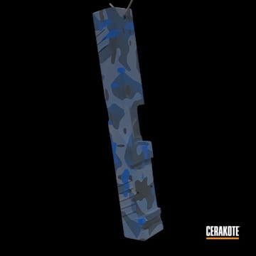 Custom Camo Glock Slide Cerakoted Using Armor Black, Steel Grey And Sig™ Dark Grey
