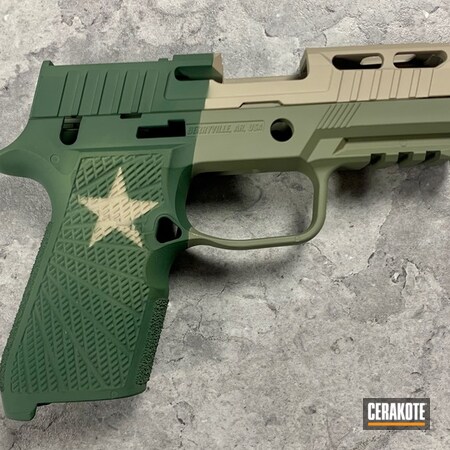 Powder Coating: 9mm,Texas Flag,S.H.O.T,Pistol,Forest Green H-248,JESSE JAMES EASTERN FRONT GREEN  H-400,P320,MCMILLAN® TAN H-203,Wilson Combat