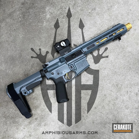 Powder Coating: Saint,AR,Springfield Saint,S.H.O.T,Custom Pistol,Gold H-122,AR Pistol,Springfield Armory,AR Build
