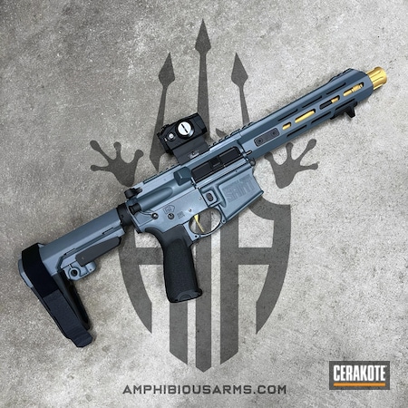 Powder Coating: Saint,AR,Springfield Saint,S.H.O.T,Custom Pistol,Gold H-122,AR Pistol,Springfield Armory,AR Build