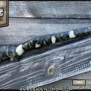 Custom Camo Rifle Cerakoted Using Fs Brown Sand, Magpul® O.d. Green And Graphite Black