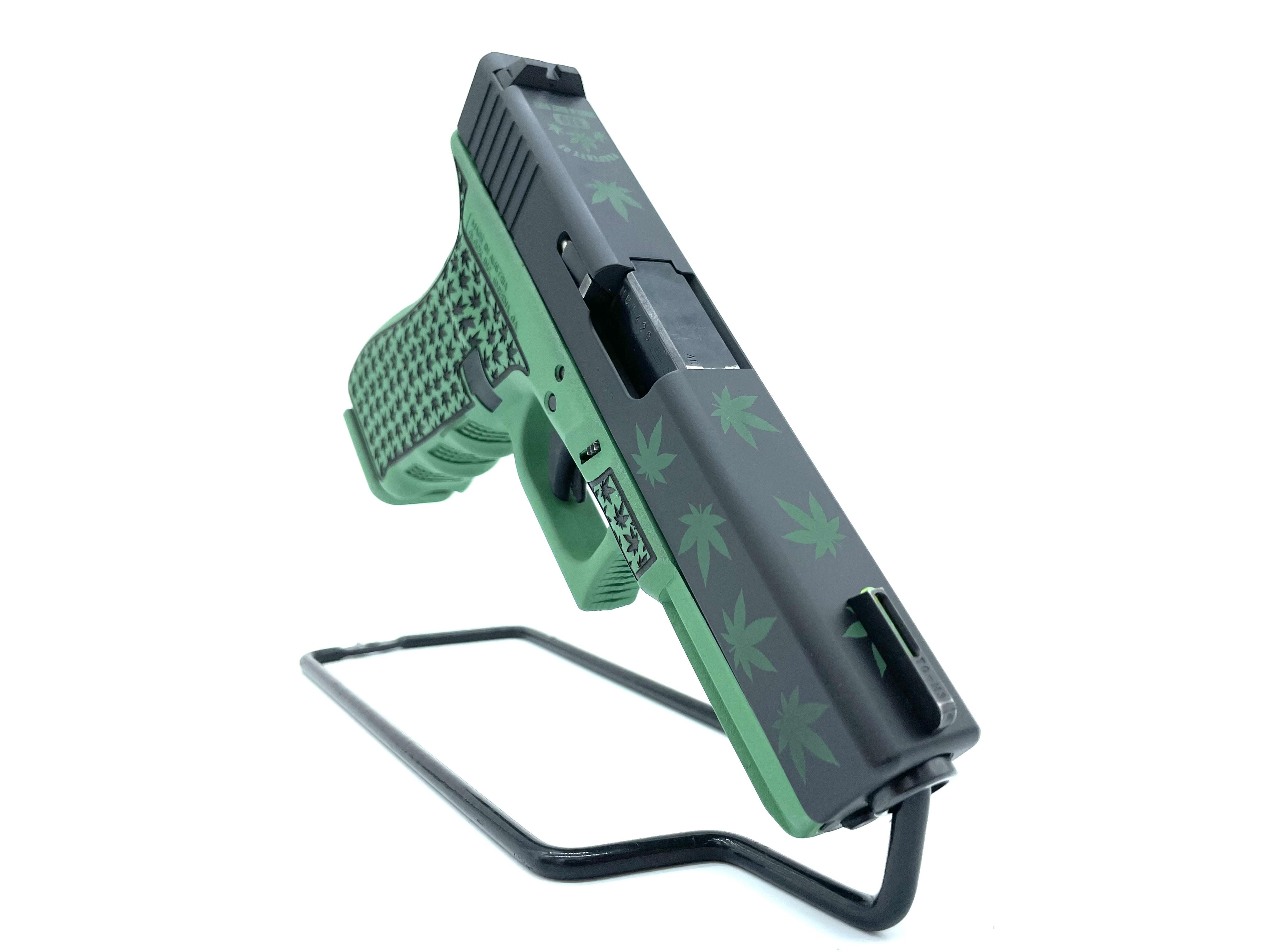 Powder Stippling Glock Cerakoted using Green Mamba | Cerakote