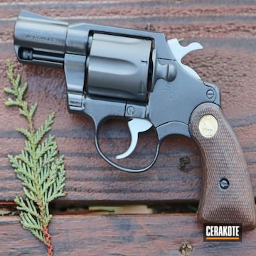 Colt Revolver Cerakoted Using Concrete And Blackout